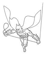 coloriage batman et sa corde